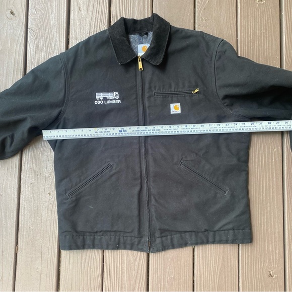 Vintage Carhartt Detroit Jacket Blanket Lined Men’s Size (46 Tall) J01 BLK Black - Picture 7 of 12